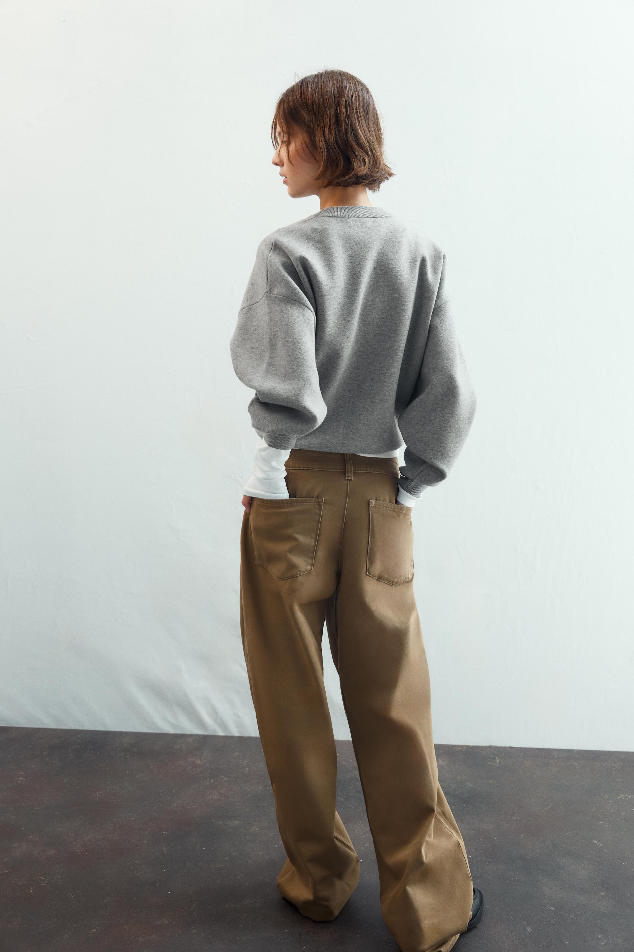 PLAIN KNIT SWEATSHIRT